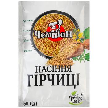 Приправа ЧЕМПІОН Гірчиця насіння / 50г - купить, цены на Торба - фото 1