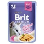 Корм вологий Brit Premium з філе курки для дорослих котів 85г