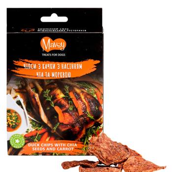Ласощі для собак Mavsy Refined jerky 100 г - качка - купить, цены на MasterZoo - фото 1