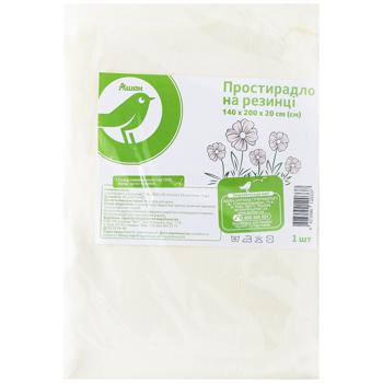 Простыня Auchan из микрофибры на резинке 140х200х20см - купить, цены на Auchan - фото 1