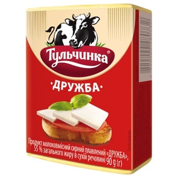 Продукт сирний Тульчинка Дружба плавлений 55% 90г - купити, ціни на Чудо Маркет - фото 1