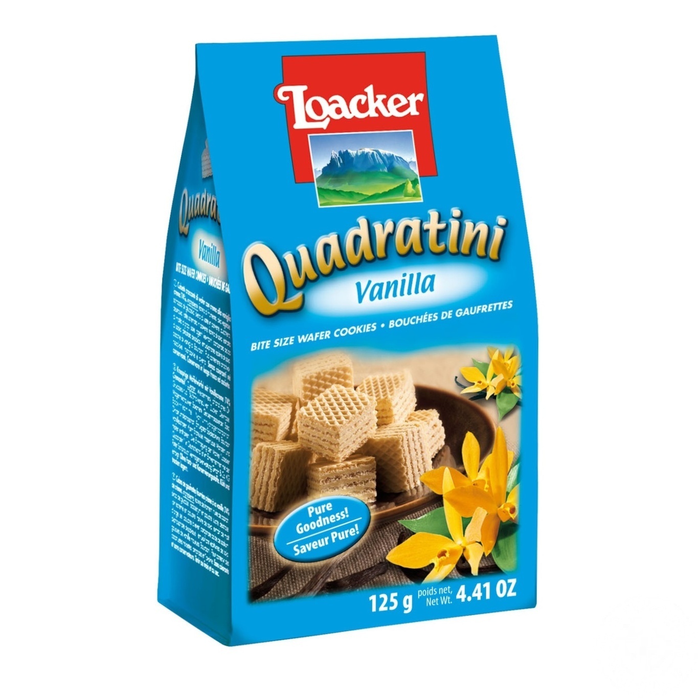 

Вафли Loacker Quadratini Vanilla с ванильной начинкой 125г