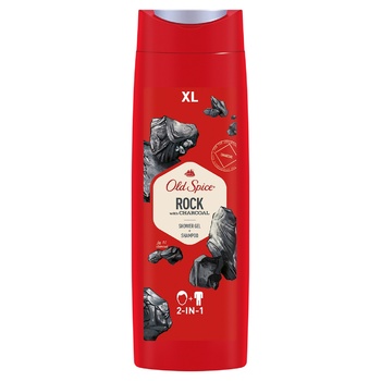 Гель для душу + шампунь Old Spice 2в1 Rock with Charcoal 400мл - купити, ціни на Auchan - фото 1