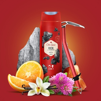 Гель для душа + шампунь Old Spice 2в1 Rock with Charcoal 400мл - купить, цены на NOVUS - фото 2