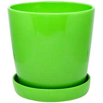 Sonet Pot Ceramic with Support Light Green 2l - buy, prices for METRO - photo 1