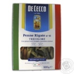 De Cecco penne-rigatte tricolore pasta 500g