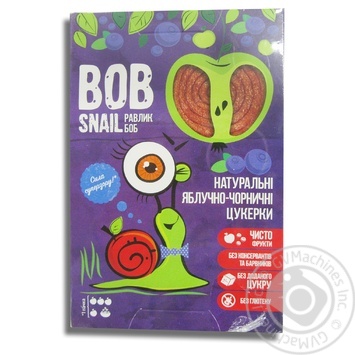 Цукерки Bob Snail натуральні яблучно-чорничні 60г купити, ціни на МегаМаркет - фото 1