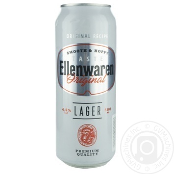 Пиво Ellenwaren Lager Original світле фільтроване 4,4% 0,5л