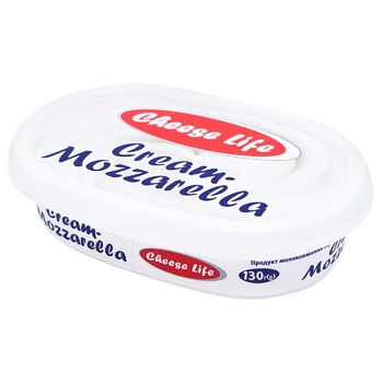 Продукт сырный плавленый Cheese Life Крем-Моцарелла пастообразный 60% 130г - купить, цены на ЕКО Маркет - фото 1