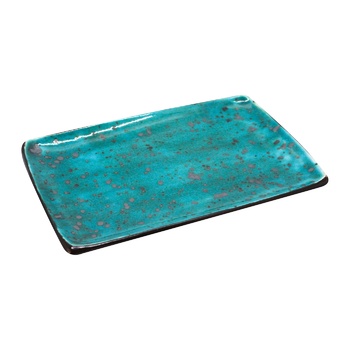 Manna Ceramics Tiffany Turquoise Rectangular Plate 16x26cm - buy, prices for METRO - photo 1