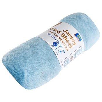 Aro Sheet on an elastic band light-blue 180Х200cm - buy, prices for - photo 1
