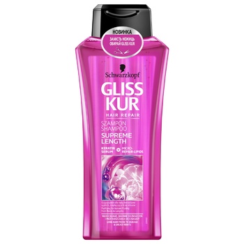 Шампунь Gliss Kur Supreme Length для длинных волос склонных к повреждениям и жирности 400мл