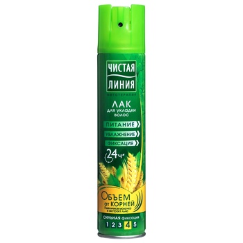 Chistaya Liniya Volume And Fixing For Hair Lacquer 200ml - buy, prices for Auchan - photo 1