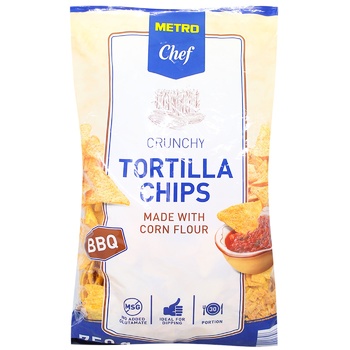 Чипси Metro Chef Tortilla кукурудзяні зі смаком барбекю 750г