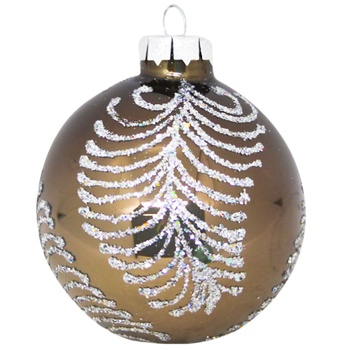 Christmas Ball Graphics Brown 65mm