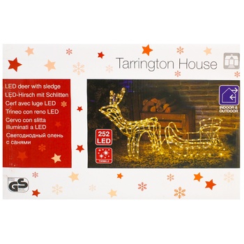 Tarrington House LED Deer with Sledge Figure 160x65cm - buy, prices for METRO - photo 2