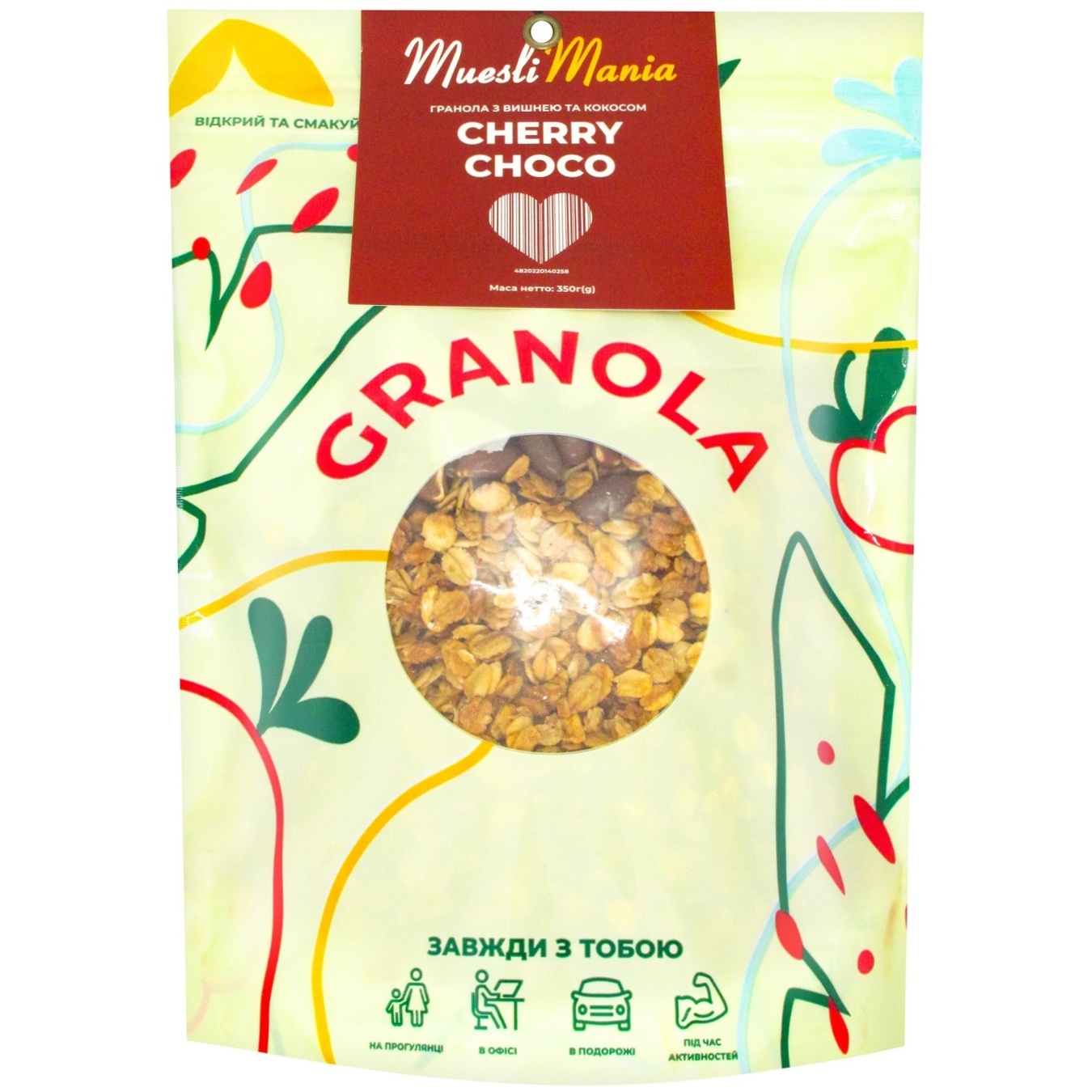 

Гранола Muesli Mania Вишня-кокос 350г
