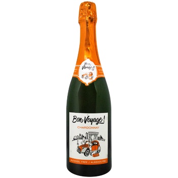 Bon Voyage! Chardonnay Non-alcoholic White Dry Champagne 0.75l - buy, prices for - photo 1