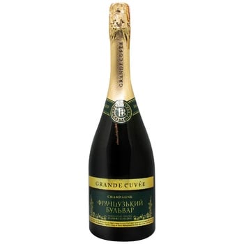 Вино игристое Французский бульвар Grand Cuvee полусладкое белое 10,5-12,5% 0,75л - купить, цены на ЕКО Маркет - фото 1