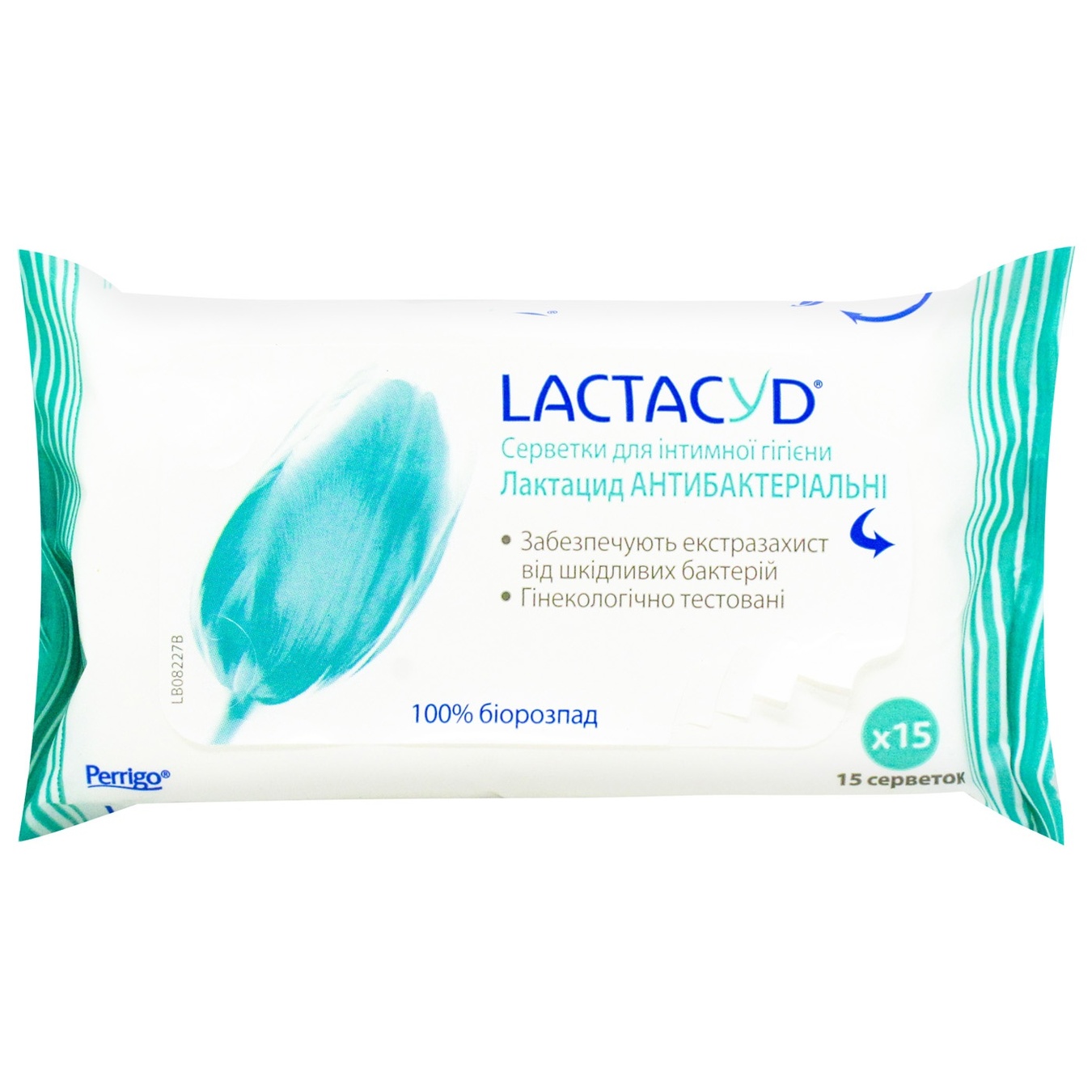 

Салфетки для интимной гигиены Lactacyd Антибактериальные 15шт