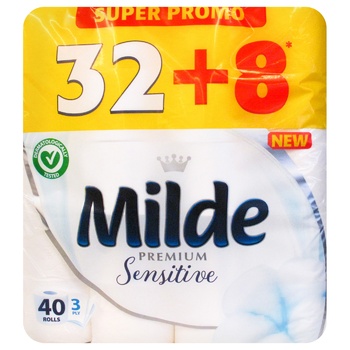 Туалетная бумага Milde Sensitive 3-слойная 40шт - купить, цены на METRO - фото 2