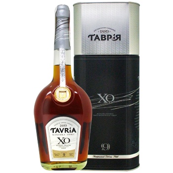 Коньяк Tavria Каховка Люкс X.O. 9 років 40% 0,5л - купити, ціни на Auchan - фото 1