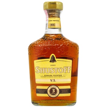 Shustoff V.S. Cognac 3 years 40% 0.5l - buy, prices for NOVUS - photo 1