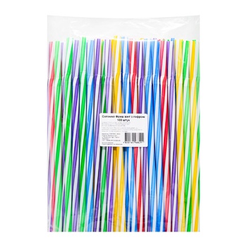 Fresh Screw Straws with Corrugation 23.5cm x 8mm 100pcs - buy, prices for METRO - photo 1