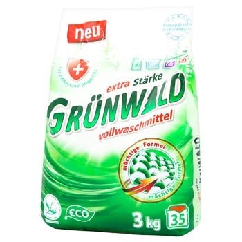 Пральний порошок Grunwald Гірська свіжість універсальний 3кг - купити, ціни на METRO - фото 1