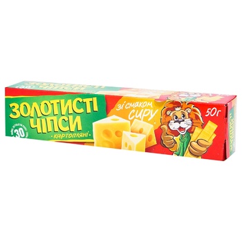 Zhayvir Zolotysti Potato Chips with Cheese Flavor 50g - buy, prices for METRO - photo 1