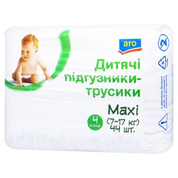 Підгузки-трусики Aro Maxi 4 7-17кг 44шт - купити, ціни на METRO - фото 1