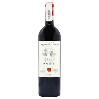 Вино Poggio al Casone Chianti Superiore красное сухое 12,5% 0,75л - купить, цены на METRO - фото 1