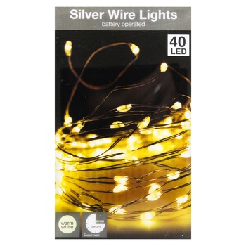 Silver Wire Lights 40LED - buy, prices for - photo 2