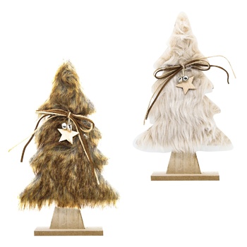 Decorative Christmas Tree with Fur 28cm in assortment - buy, prices for METRO - photo 1