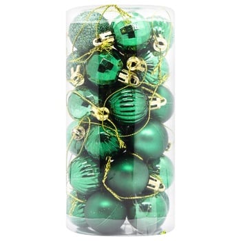 Dark Green New Year's Ball 3cm 30pcs