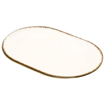 Kutahya Pearl Beige Oval Plate 28cm - buy, prices for METRO - photo 1