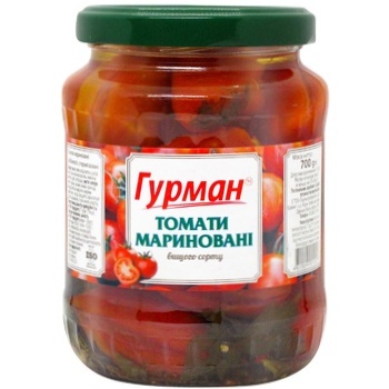 Томаты коктейльные Гурман маринованные 700г - купить, цены на КОСМОС - фото 1