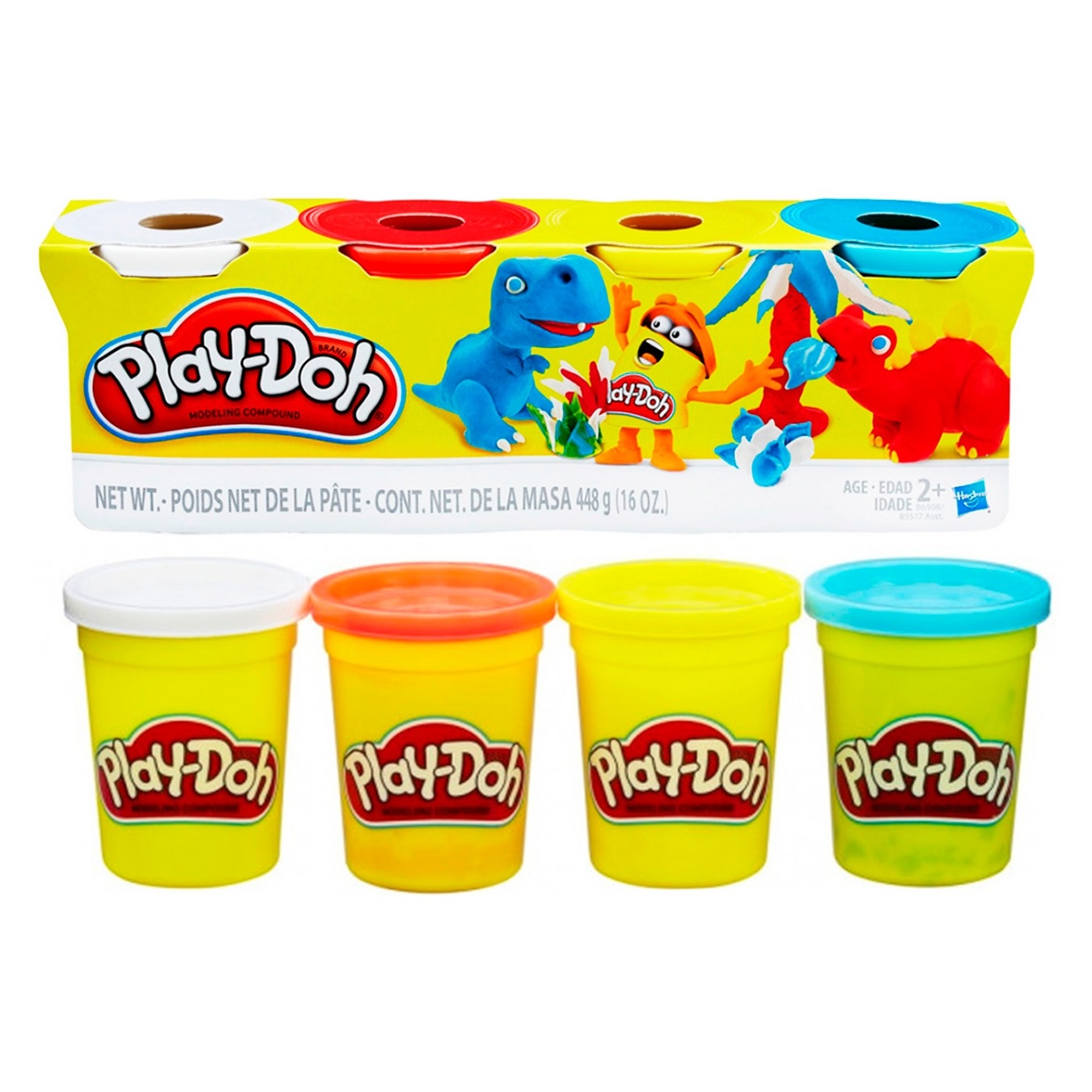 

Игровой набор Hasbro Play-Doh тесто для лепки 4 баночки 448г