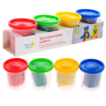 Genio Kids Plasticine Dough Set for Children's Creativity 4 colors - buy, prices for - photo 3