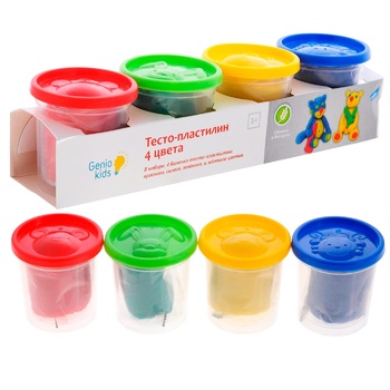 Genio Kids Plasticine Dough Set for Children's Creativity 4 colors - buy, prices for NOVUS - photo 3