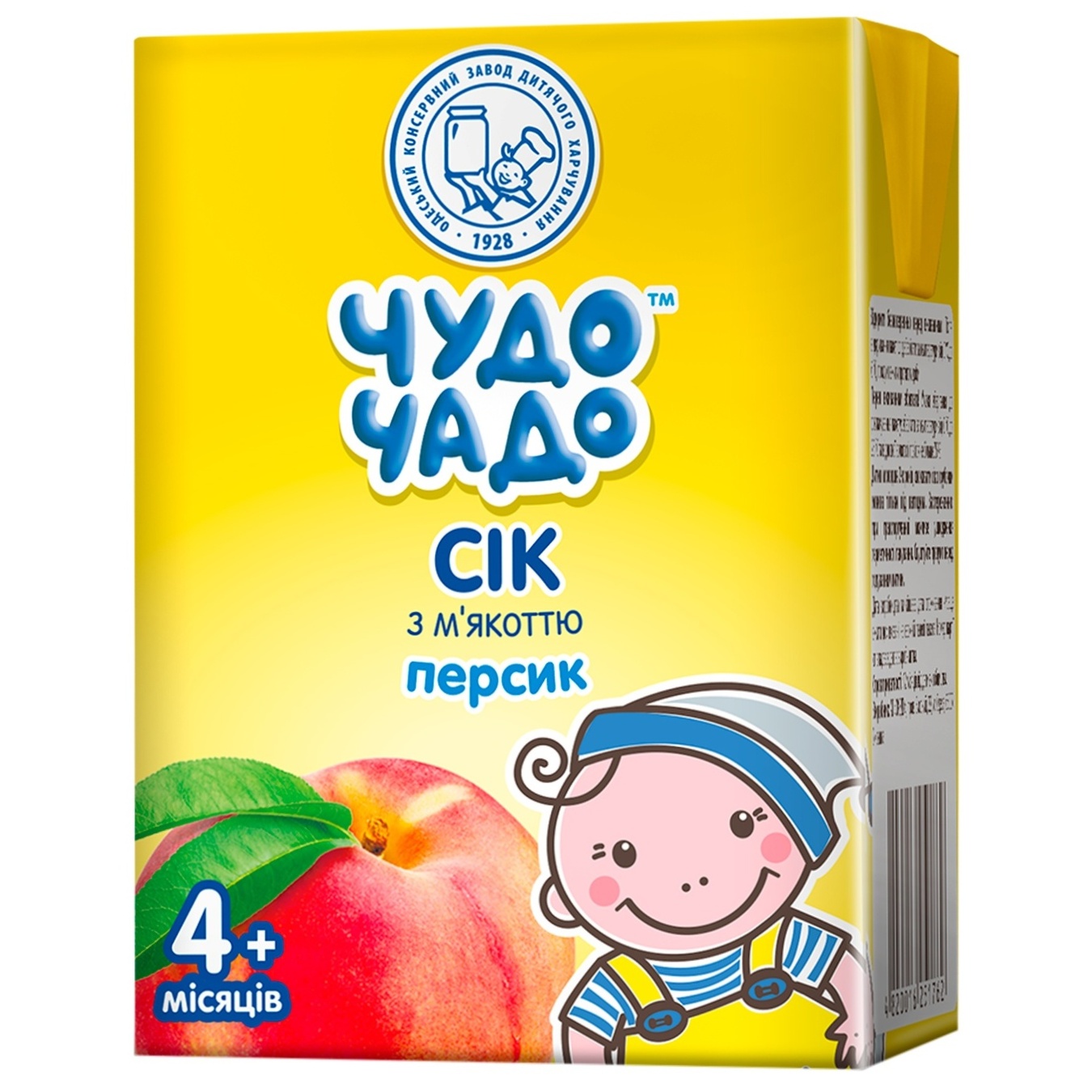 

Сок персиковый с мякотью Чудо-Чадо от 4-х месяцев 200мл