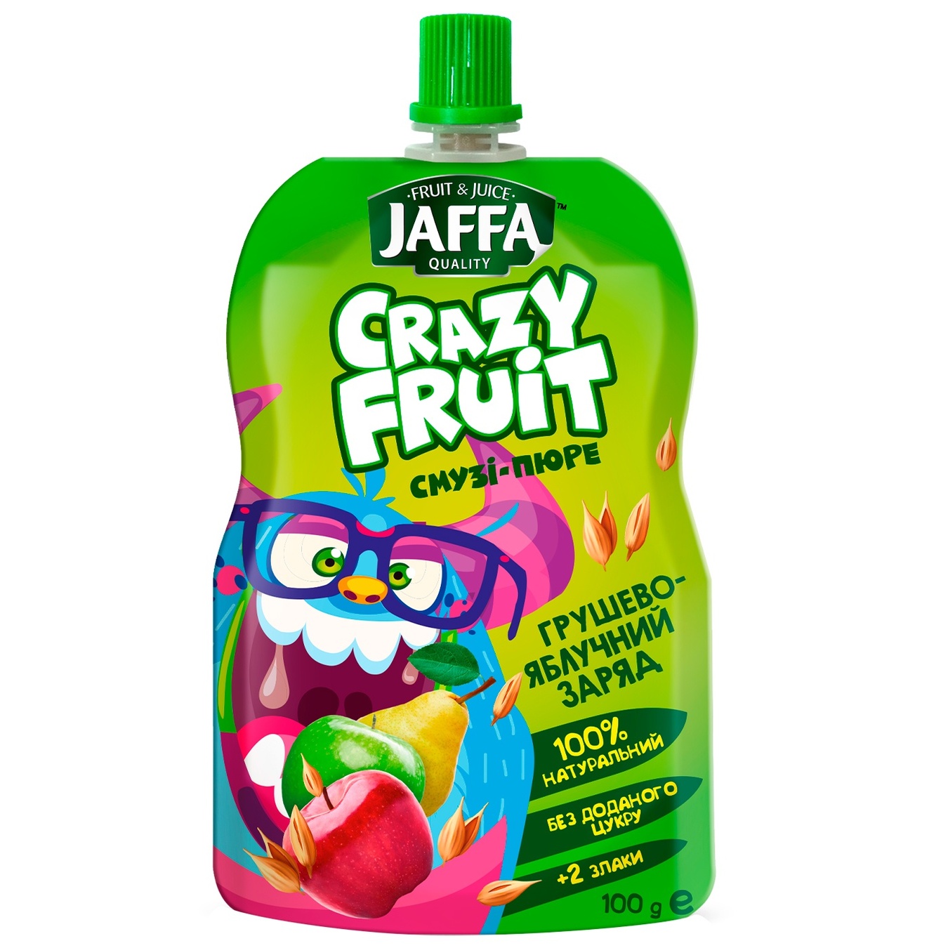 

Смузи-пюре Jaffa Crazy Fruit Грушево-яблочный заряд Груша-яблоко-злаки 100мл