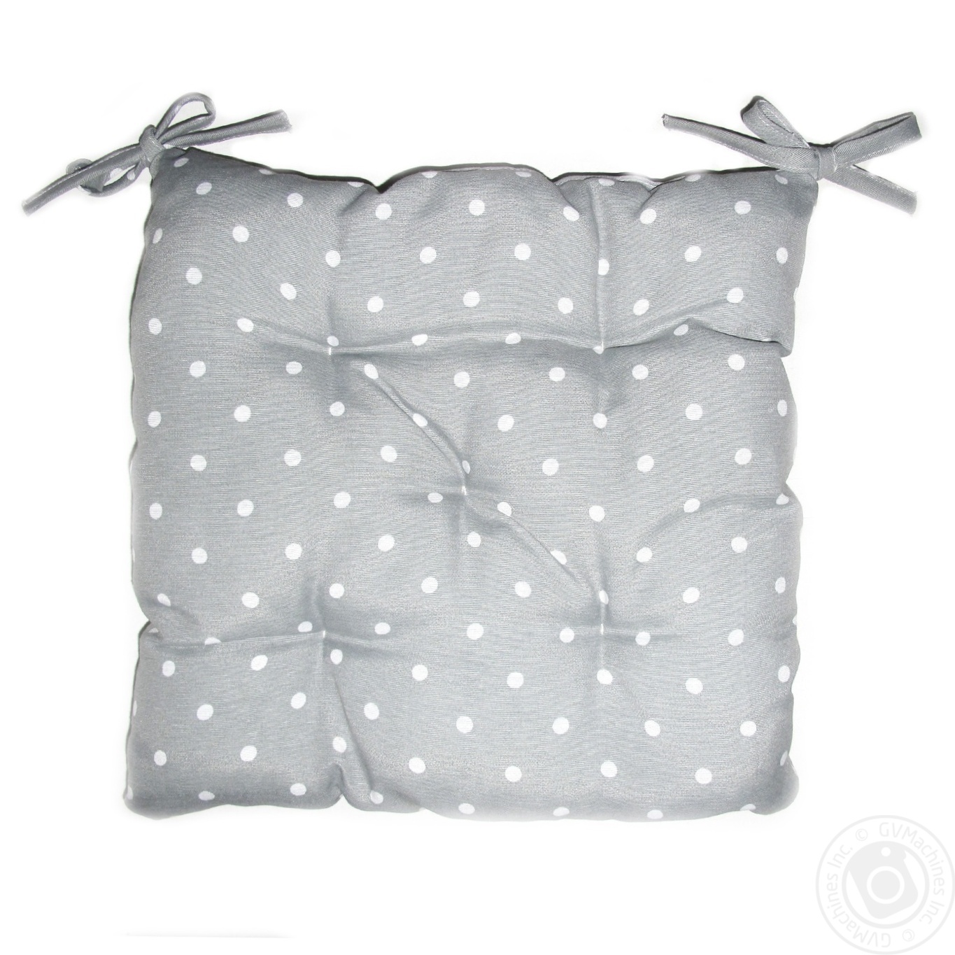 

Подушка д/стільця Прованс 40х40 Горох Сірий