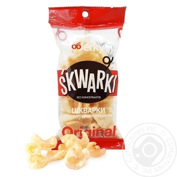 Шкварки Objerky Original з морською сіллю 30г - купити, ціни на ULTRAMARKET - фото 1