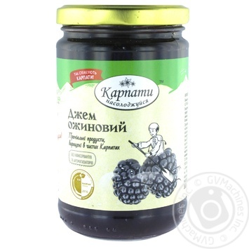 Karpaty Nasolodzhyisya Blackberry Jam 360g - buy, prices for ULTRAMARKET - photo 1