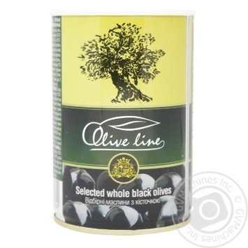 Маслины черные Olive Line с косточкой 420г купить от 54.90 грн – Ашан ...