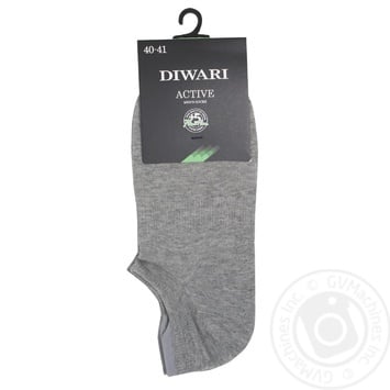 Diwari Active Ultrashort Grey Men's Socks Size 25 - buy, prices for - photo 1