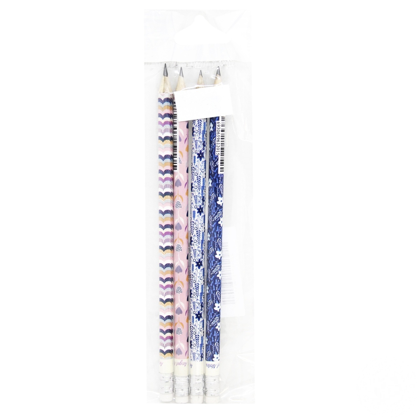 

Карандаши чернографитные HB Nataraj Stripes Angel Notes с ластиком 4шт