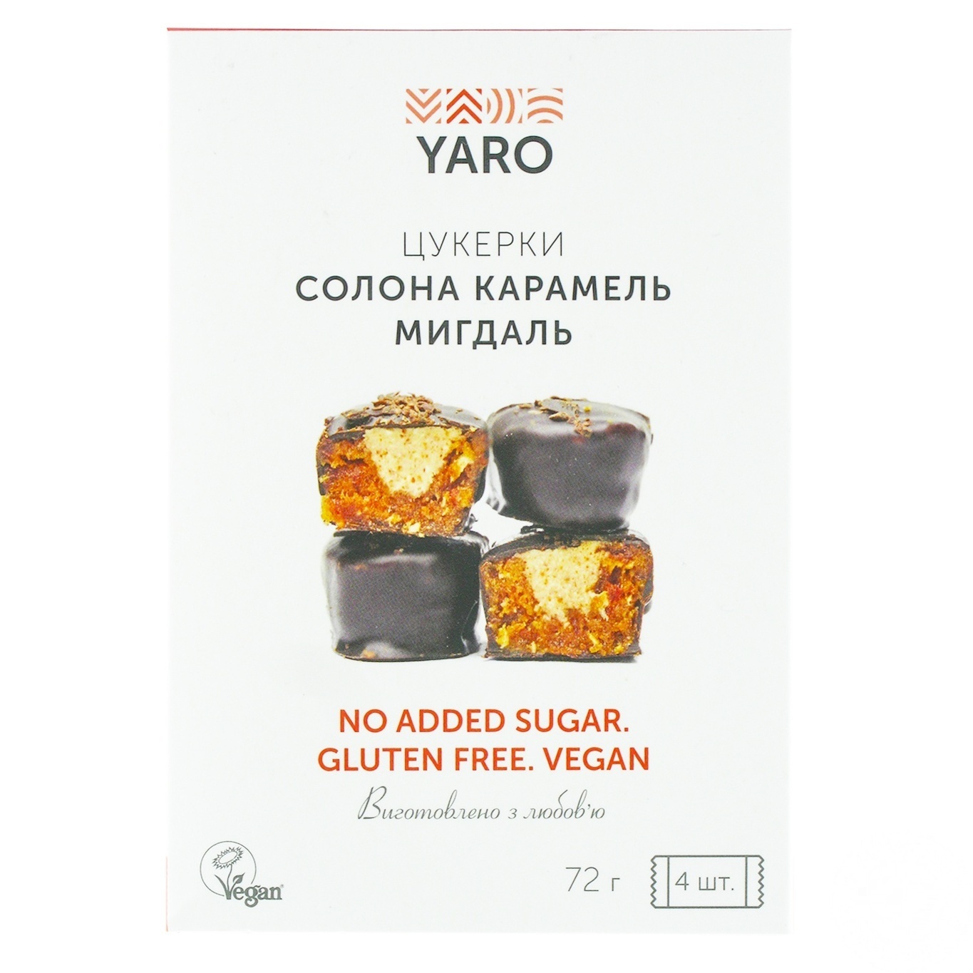 

Конфеты Yaro соленая карамель и миндаль 4шт 72г