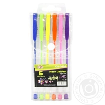 Vgr Hobby Line Set of Gel Pens Neon 6 colors